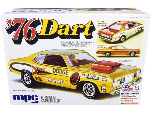 Skill 2 Model Kit 1976 Dodge Dart Sport with Two Figurines 3 in 1 Kit